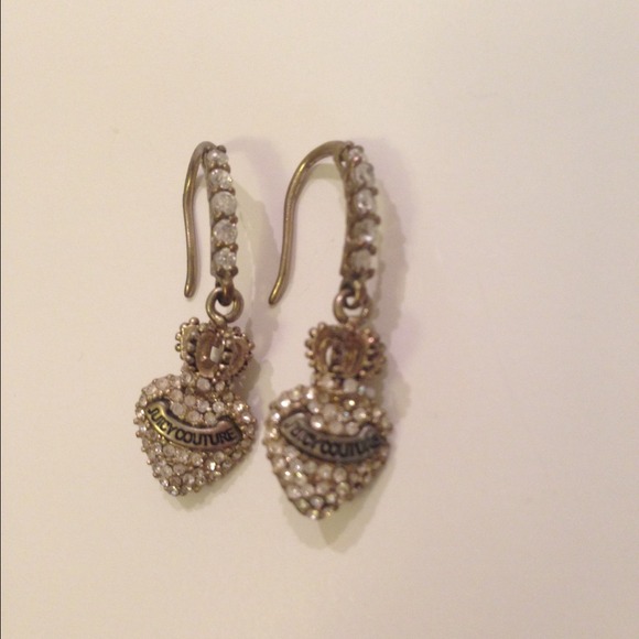 SOLD!! Juicy Couture pave diamond drop earrings