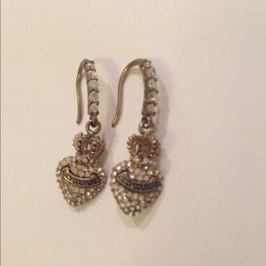 SOLD!! Juicy Couture pave diamond drop earrings
