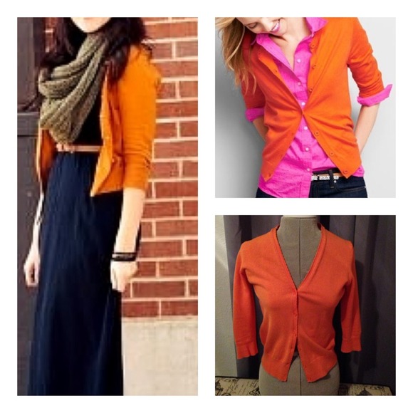 Orange 3/4 sleep Gap cardigan 👝💄