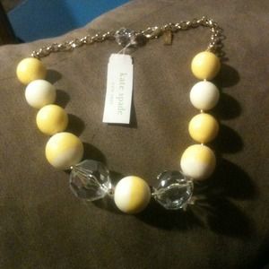 Kate spade yellow and white beaded necklace
