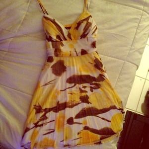 Yellow Printed Day Dress