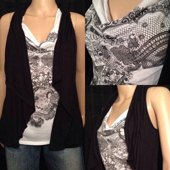 💜B&W Semi-Casual Studded Top