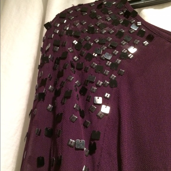 Sheer blouse in Eggplant... - Picture 2 of 4