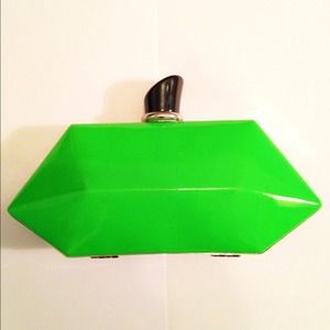 Nordstrom Bright Green Clutch with Chain Strap