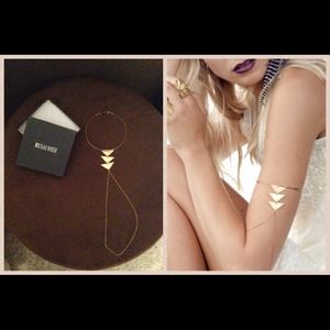 Gold Plated Geometric Armlet. (Not real gold)