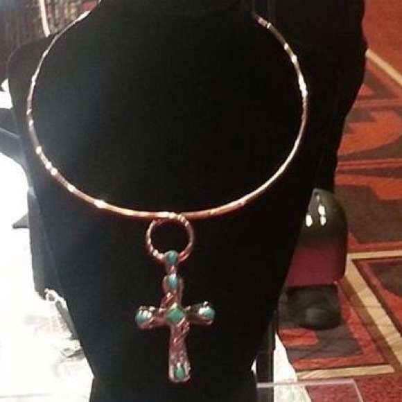 Copper/Sterling Silver/Sleeping Beauty Turquoise - Picture 1 of 1