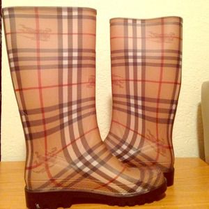 Burberry rain boots