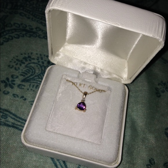 💜 Amethyst Drop Necklace 💜 - Picture 1 of 1