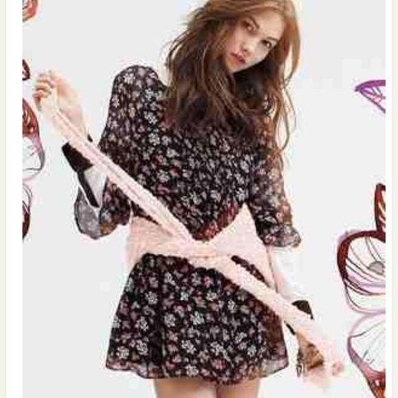 NWT Free People "Doll Pants" Chiffon Mini Dress 2