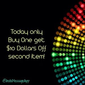 Buy 1 get $10 off $50 dollars or more