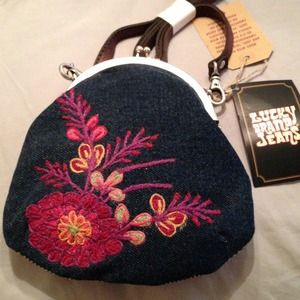 Lucky Brand Indigo Mini Bag With Embroidery