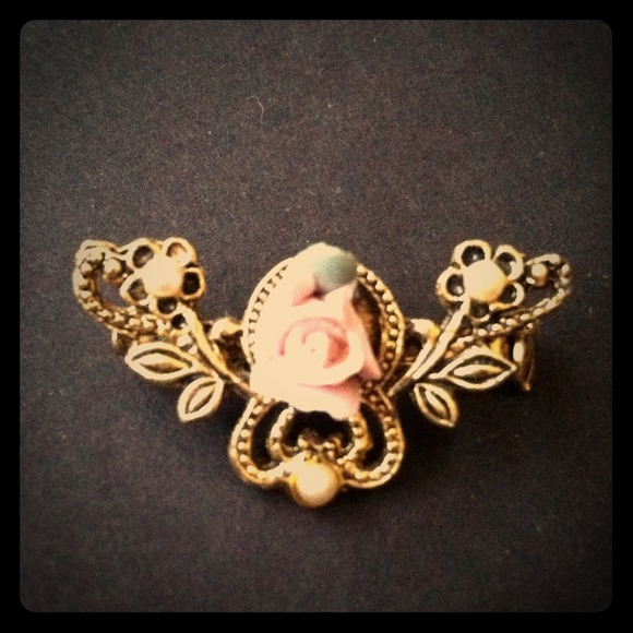 Shabby Chic Rose Pin