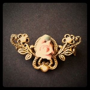 Shabby Chic Rose Pin