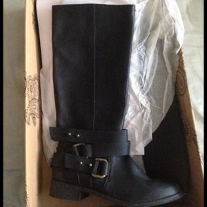 Double Buckle Riding Boots Moto