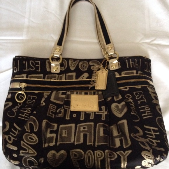 Coach Handbags - Coach Poppy Glam Tote.