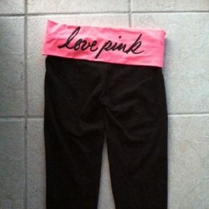 Victoria's Secret Pink crop yoga leggings