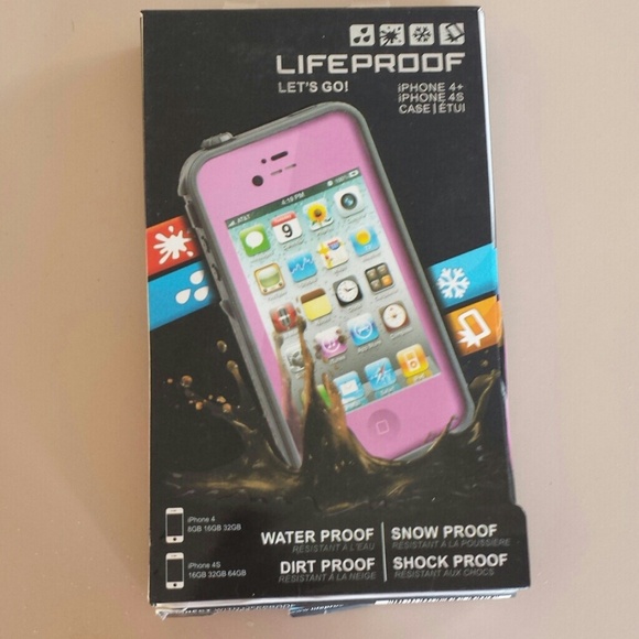 I phone 4-4s lifeproof case PINK NWOT