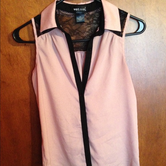 Wet Seal Tops - Pink and Black Wet Seal Top
