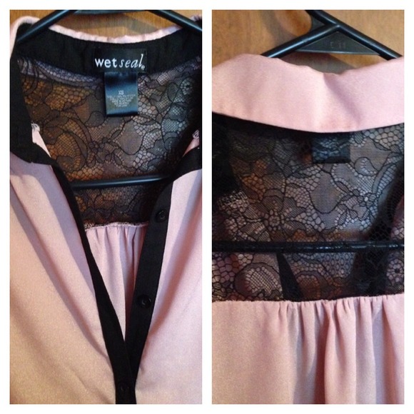 Pink and Black Wet Seal Top - Picture 3 of 4