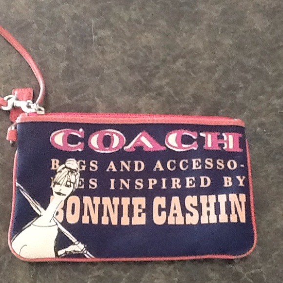 Coach Clutches & Wallets - Navy blue and pink Coach wristlet
