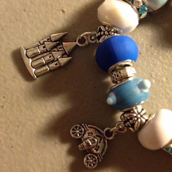 Blue & White Princess Cinderella Charm Bracelet - Picture 2 of 4