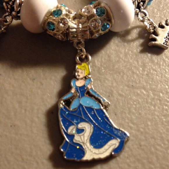 Blue & White Princess Cinderella Charm Bracelet - Picture 3 of 4