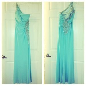 Baby blue prom dress