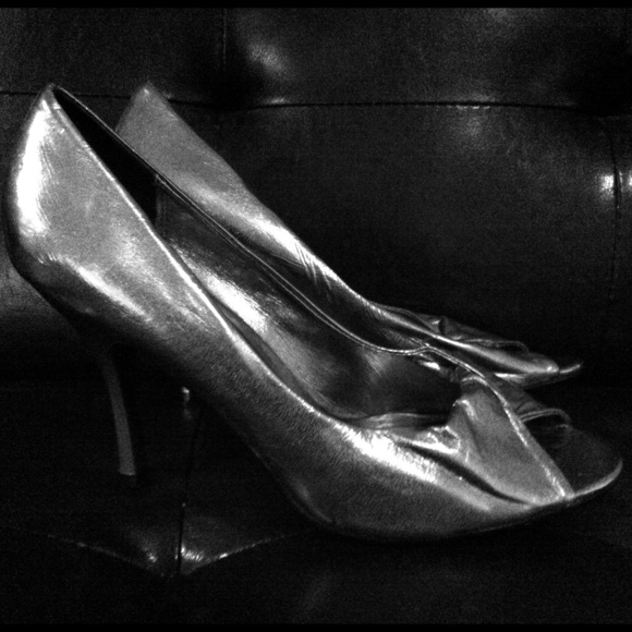 Silver Chinese Laundry Peep Toes
