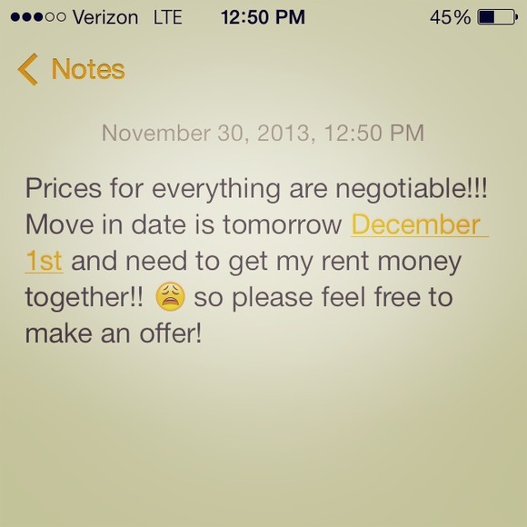 PRICES ARE ALL NEGOTIABLE!!!