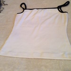 White cami with black trim !