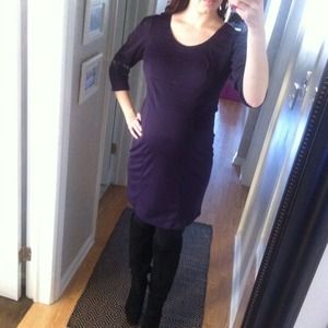 Purple asos maternity dress