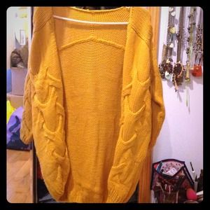 Mustard colored cardigan