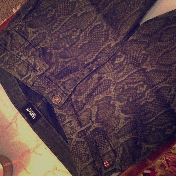 Hudson snake print skinny jeans