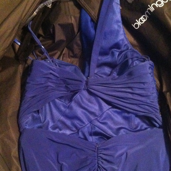 Blue LM Collection long Prom Dress - Picture 3 of 4