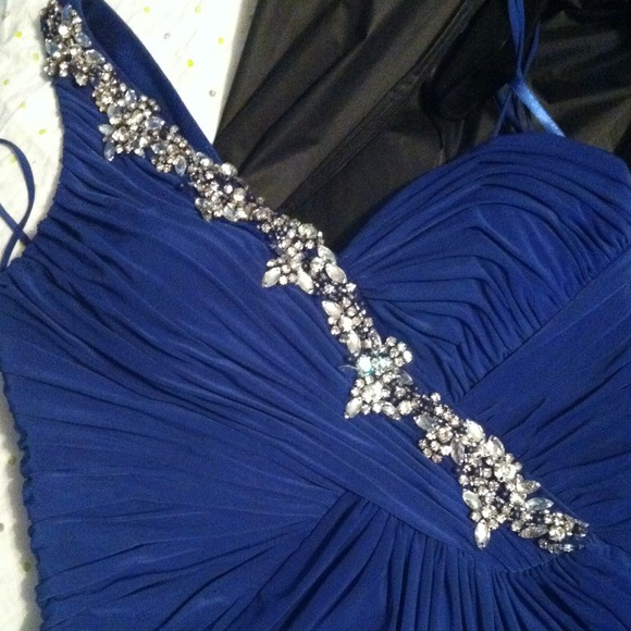Blue LM Collection long Prom Dress - Picture 4 of 4