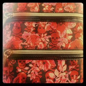 Betsey Johnson red skull/rose purse (satchel)