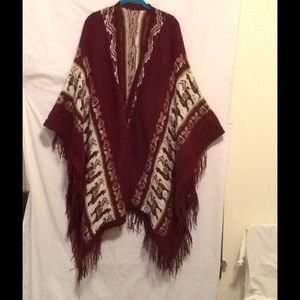 Cashmere poncho