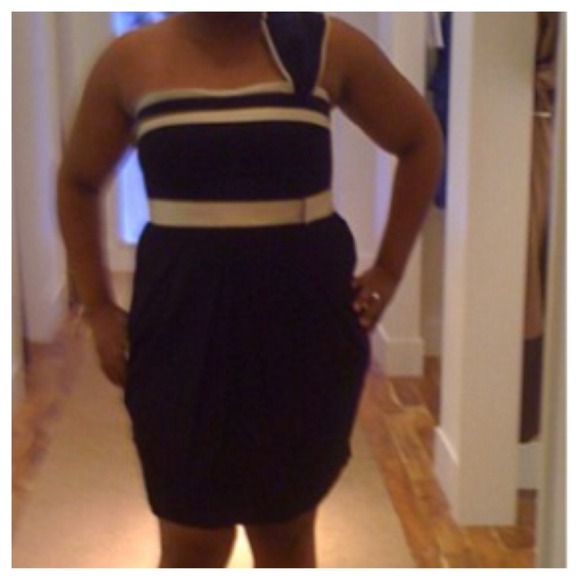 Black and cream dress