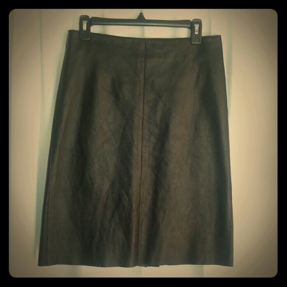Bebe black leather skirt