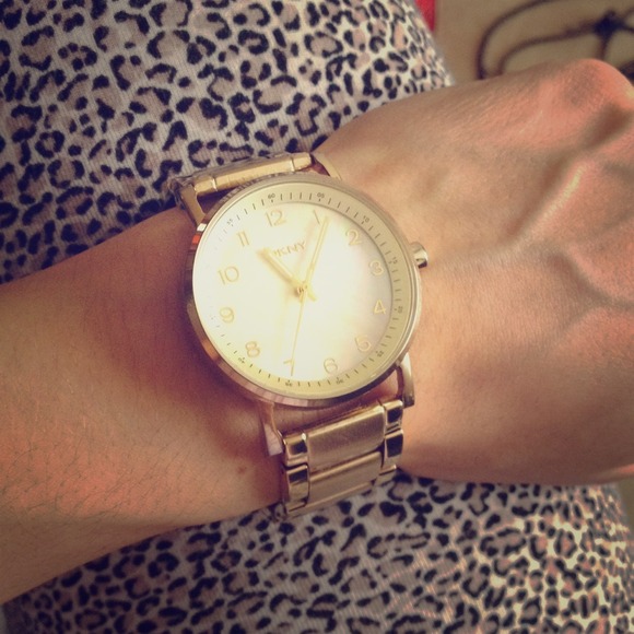 DKNY gold chunky watch