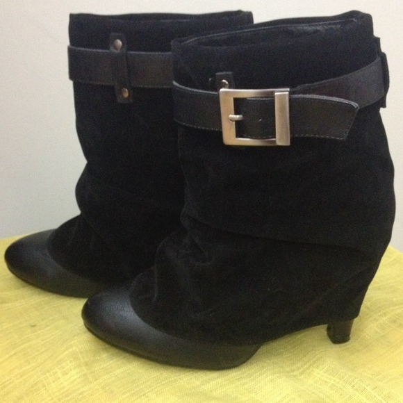 Wet Seal Black Booties