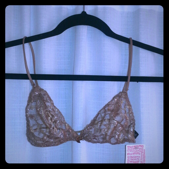 Gold lace bralette from Urban Outfitters