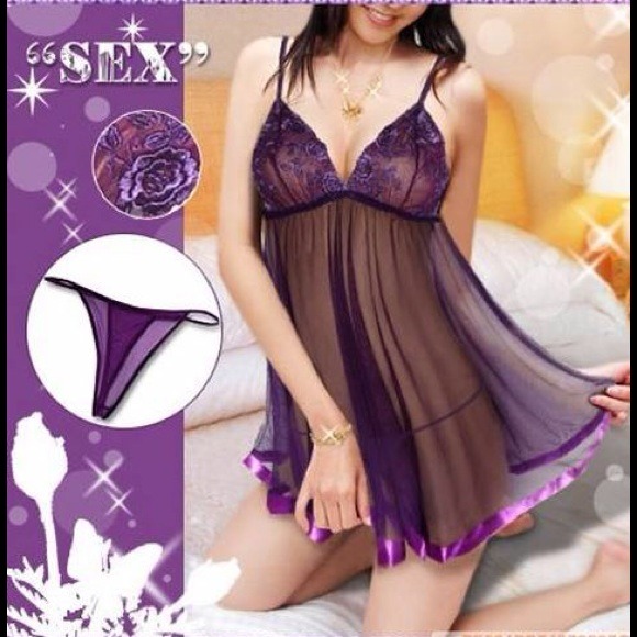 Purple Lingerie+G Strings