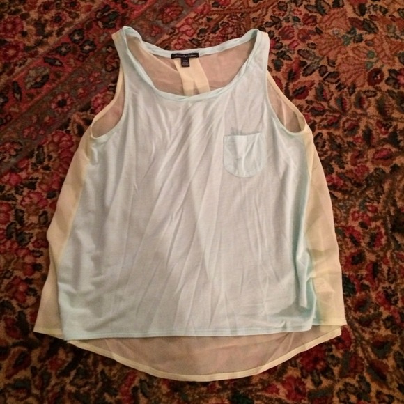 Sheer back tank top