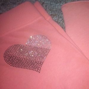 Victorias Secret Sweats with Crystal heart