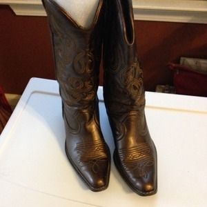 Cathy Jean bronze manmade cowboy boots