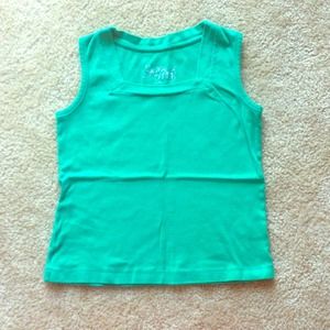A green square top.