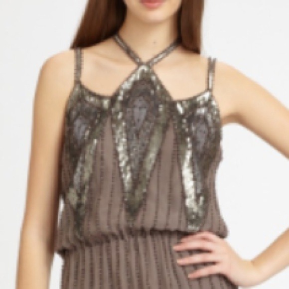 Parker Beaded Sequin Aztec Dress - Picture 4 of 4