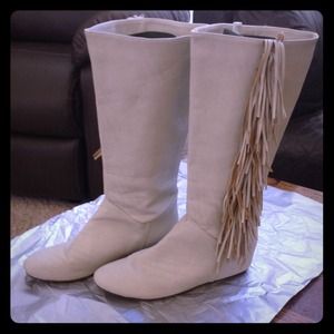 🚫Sold in bundle Patent Leather Boot with fringes