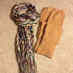 Beautiful scarf & thigh high leg warmer bonus!